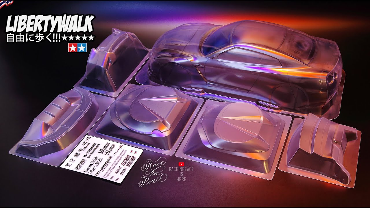 TAMIYA 1/10 SFIDA LB WORKS R35 GT-R BODY KIT (OPB) - YouTube