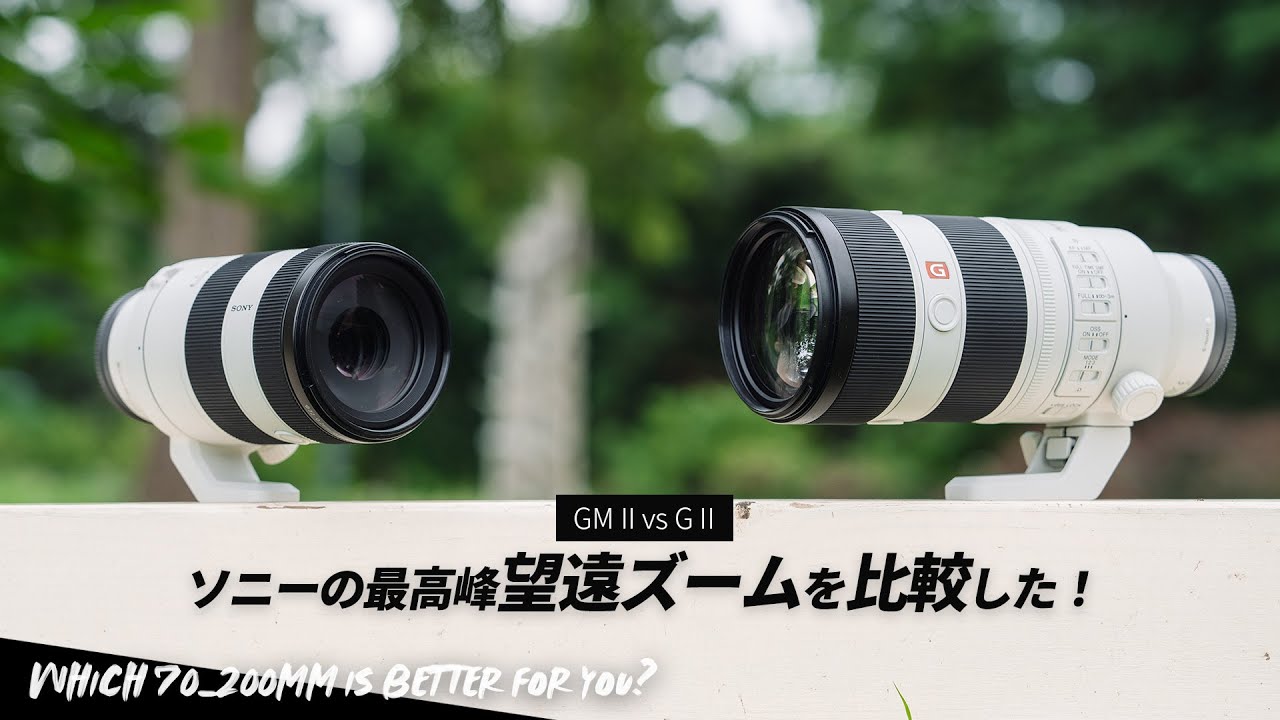 We compared Sony's telephoto zoom lenses, the 70-200M F2.8 GM II