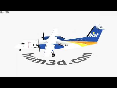 デ・ハビランド・カナダ DHC-8-300 双発ターボプロップ地域航空機 3D