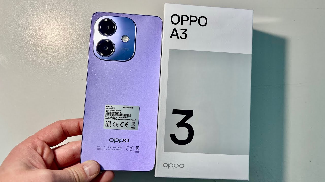 Oppo A3 (CPH2669) Starry Purple Unboxing - YouTube