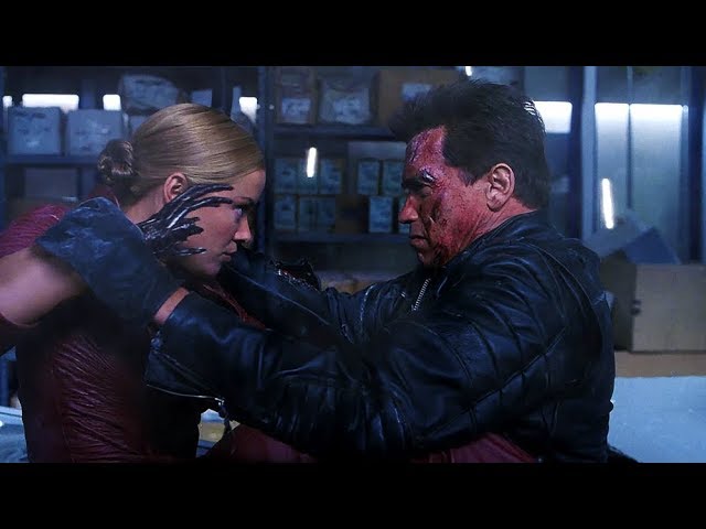 T-850 vs T-X (Bathroom Fight) | Terminator 3 [Open Matte 1.78:1
