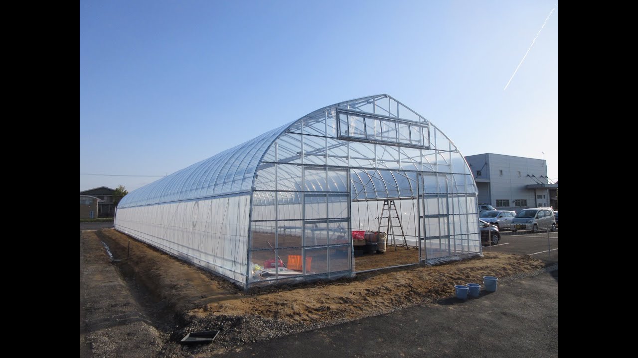 農業用パイプハウス(ビニールハウス)の建て方をCAD画面を使って説明