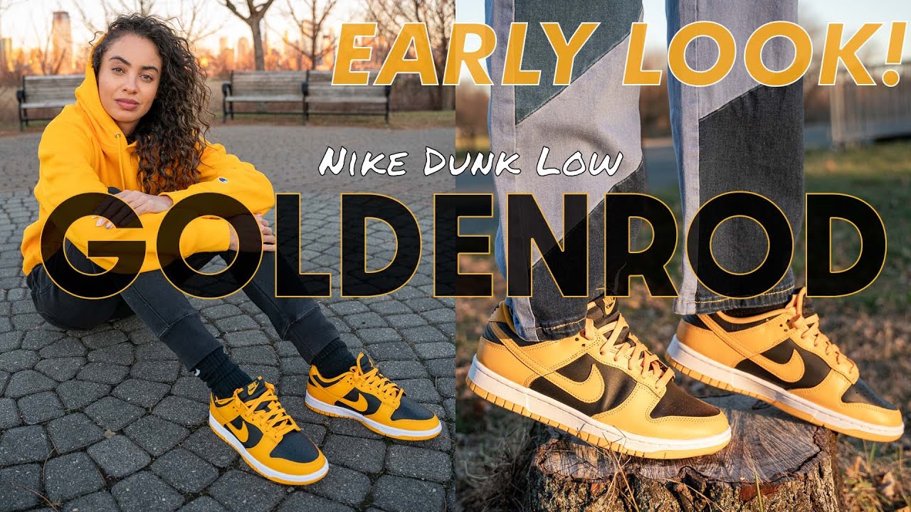 EARLY LOOK! NIKE DUNK LOW GOLDENROD ON FOOT Review and How to