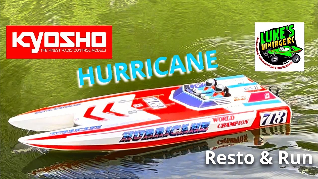 1990 KYOSHO HURRICANE RC BOAT RESTO AND RUN REVIEW - YouTube