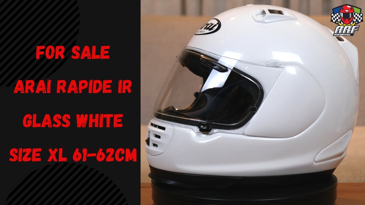 SOLD ] ARAI RAPIDE IR GLASS WHITE SIZE XL | HARGA: Rp 3.700.000