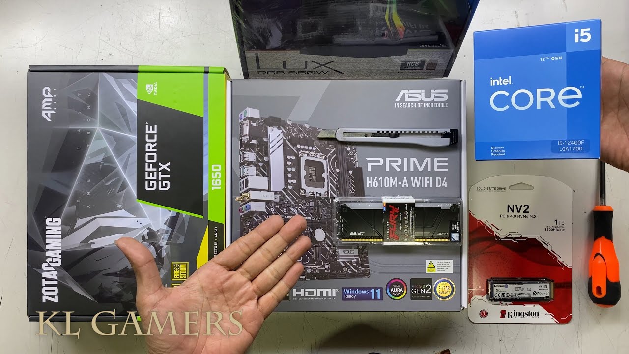 intel Core i5 12400F ASUS PRIME H610M-A WIFI D4 ZOTAC GTX1650