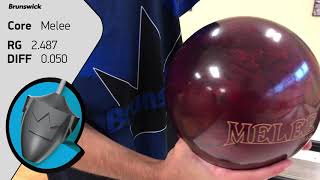 MELEE JAB ボウリングボール 15LB BRUNSWICK MELEE JAB AQUA メーリー