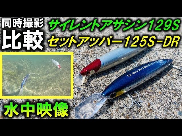 水中映像【セットアッパーとサイレントアサシン】人気シーバスルアーを