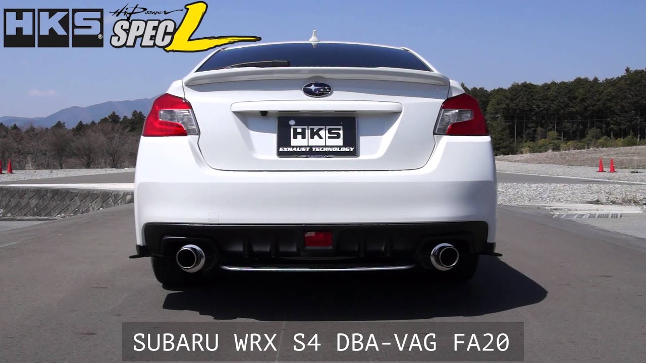 SUBARU WRX S4 DBA-VAG FA20 HKS Hi-Power Muffler Spec-L - YouTube