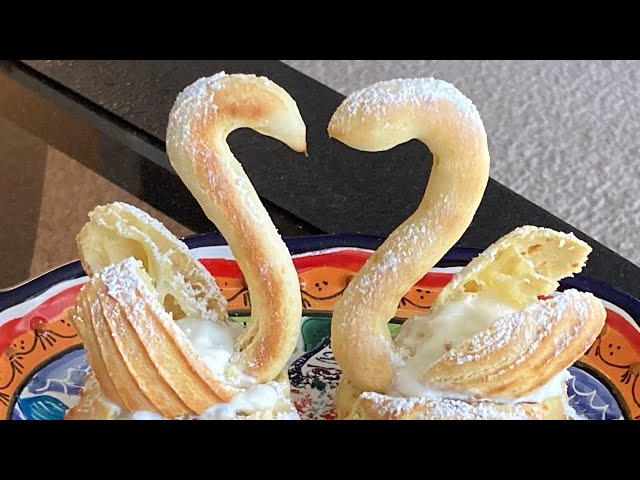 Chocolate Cream Puff Swans - YouTube