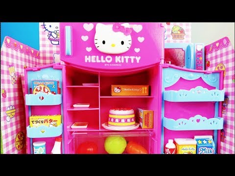 Hello Kitty playing kitchen refrigerator & microwaveハローキティの