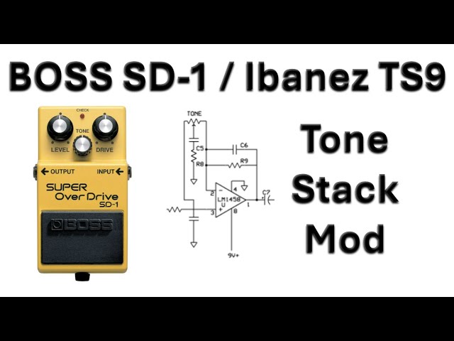 Easy Mod - Boss SD-1 to Tube Screamer TS9, TS10 Tone Stack Mod