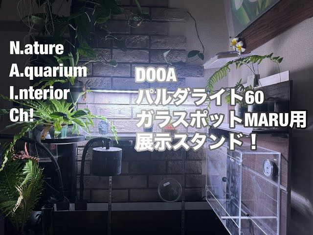 DOOAパルダライト60ガラスポットMARU用展示スタンド！ - YouTube