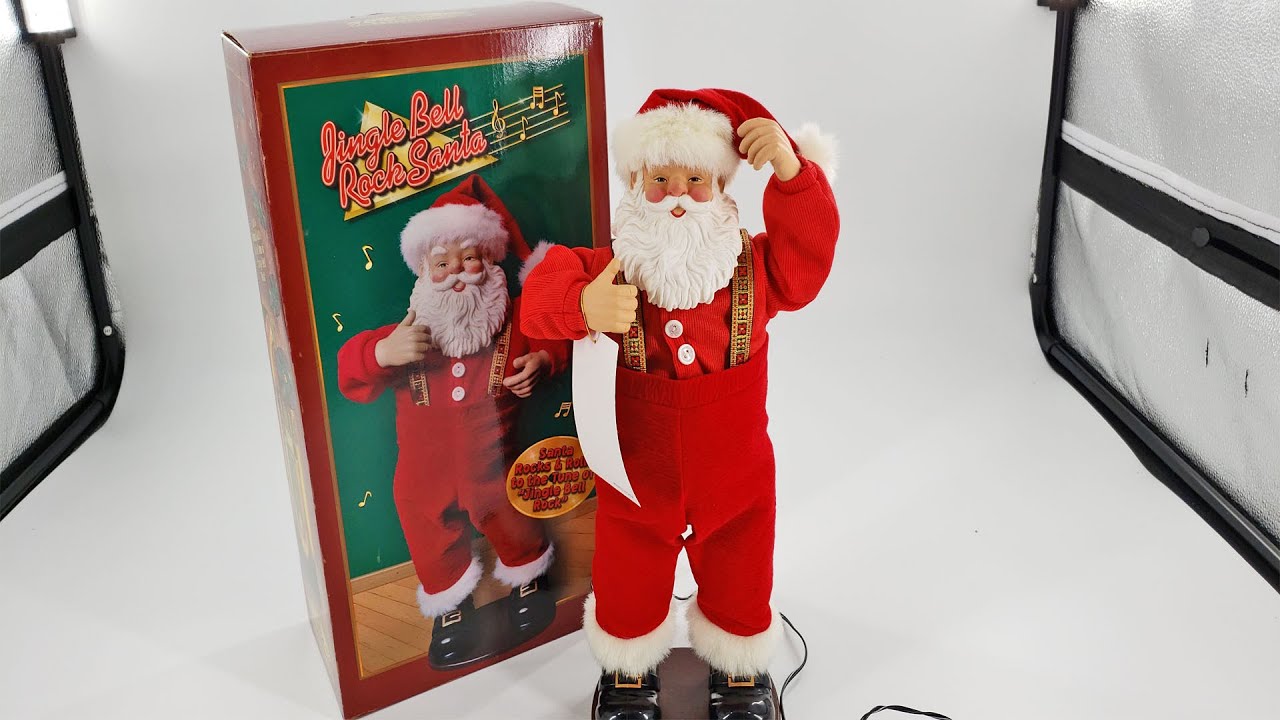Vintage 1998 Jingle Bell Rock Musical Dancing Santa Claus (for
