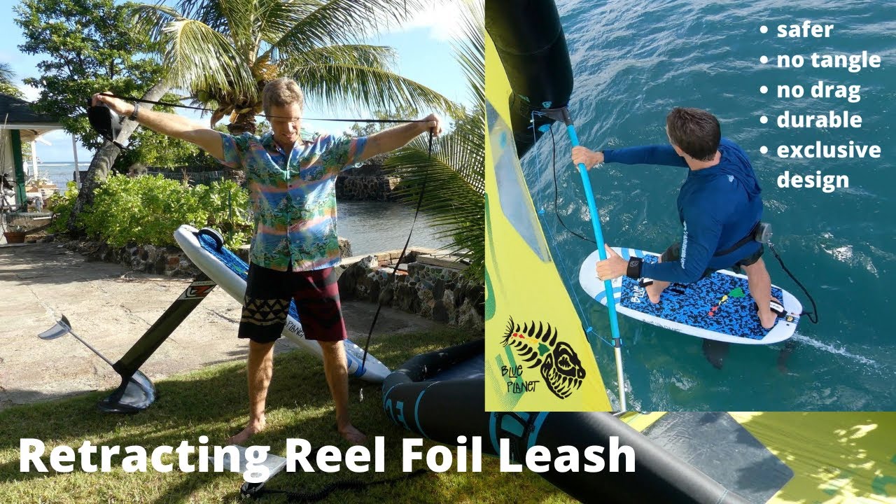 The best foil leash? Retracting Reel leash for wing foiling and