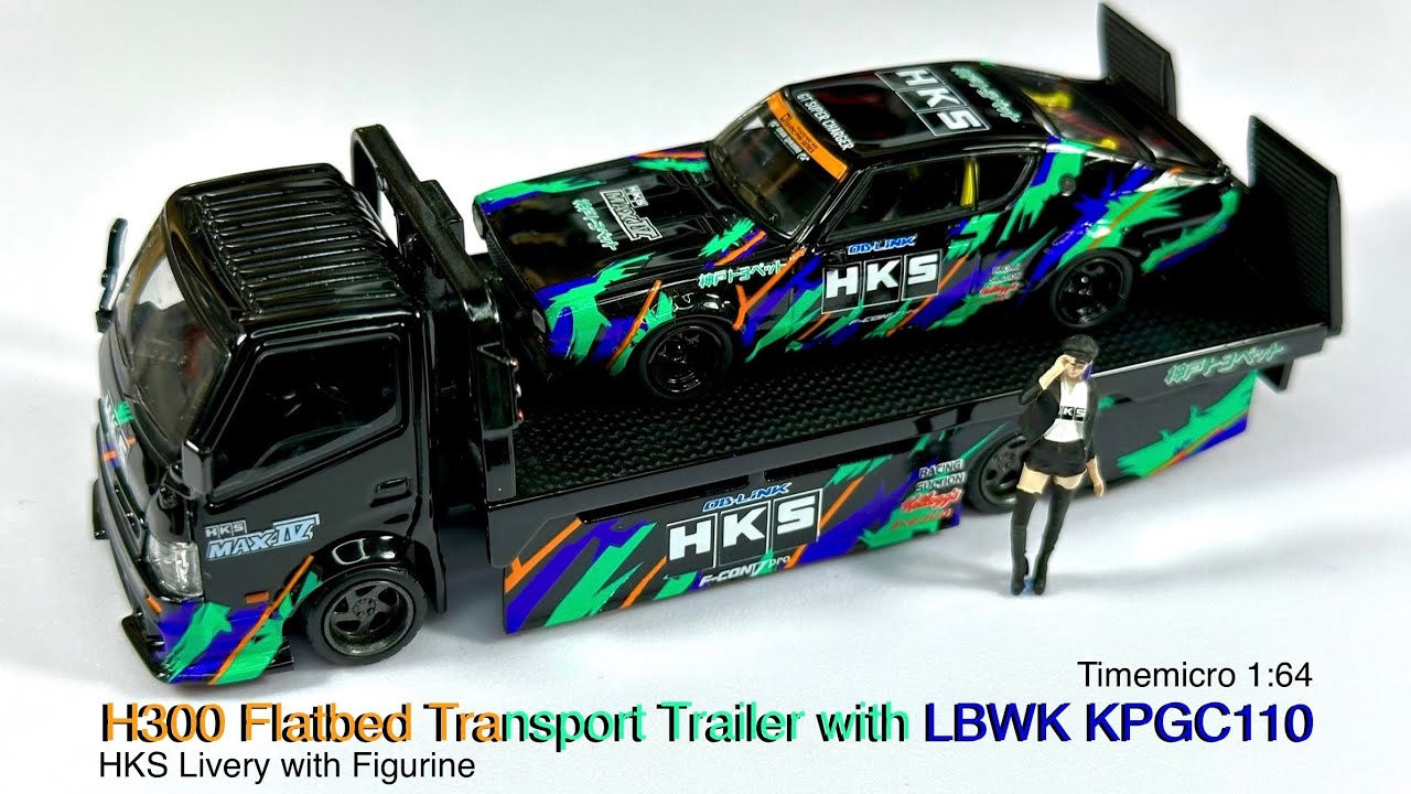 Unboxing Timemicro 1:64 H300 Flatbed Transport Trailer with LBWK
