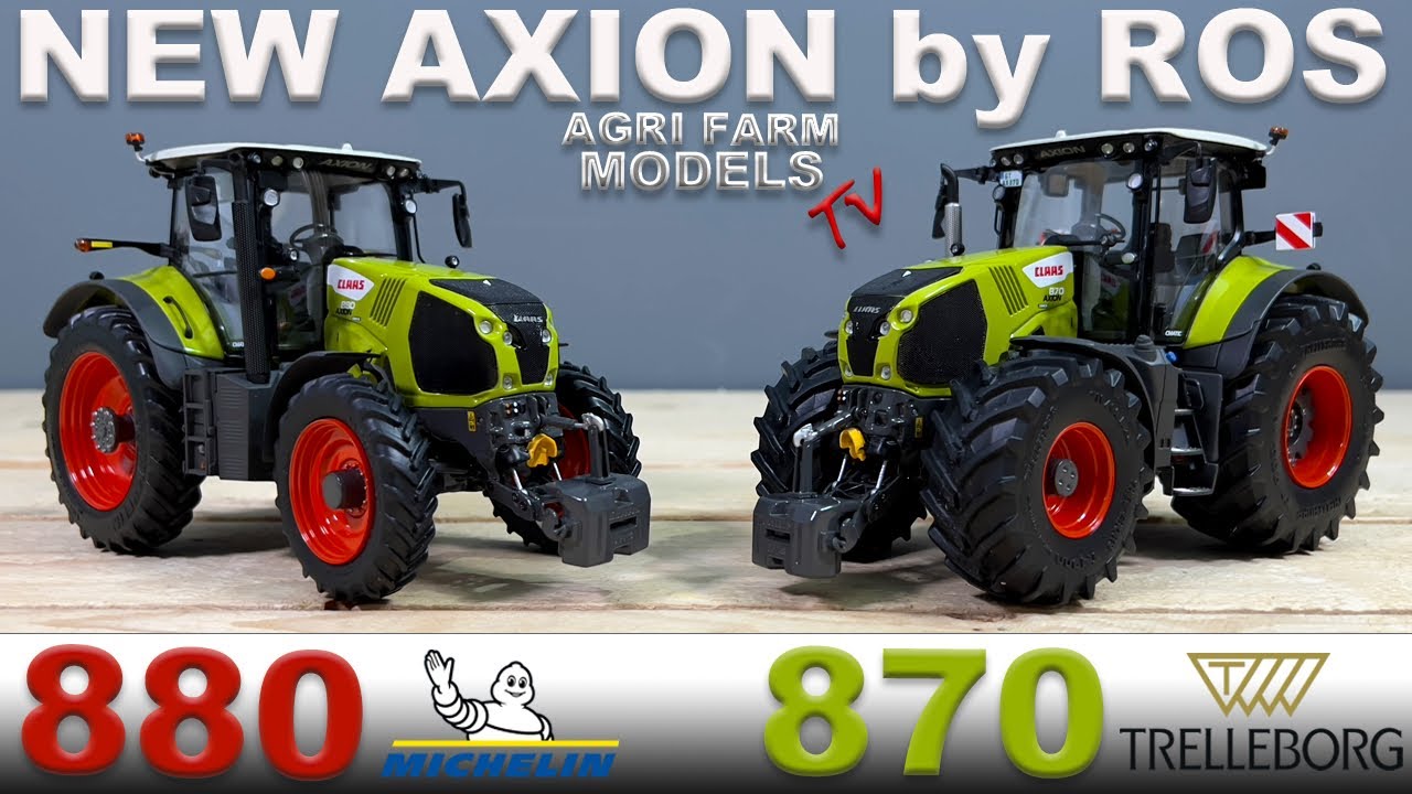 CLAAS AXION 880 & 870 LICENSED by TRELLEBORG & MICHELIN in 1/32 by