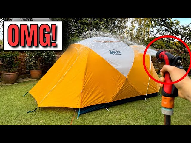 RAIN TEST] REI Base Camp 6-Person Tent - YouTube