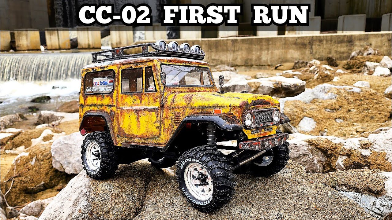 Tamiya CC-02 Toyota Land Cruiser 40 First Run - YouTube