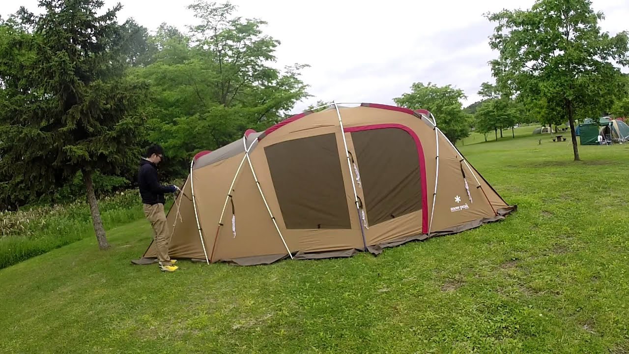 スノーピーク トルテュライトの設営 - YouTube