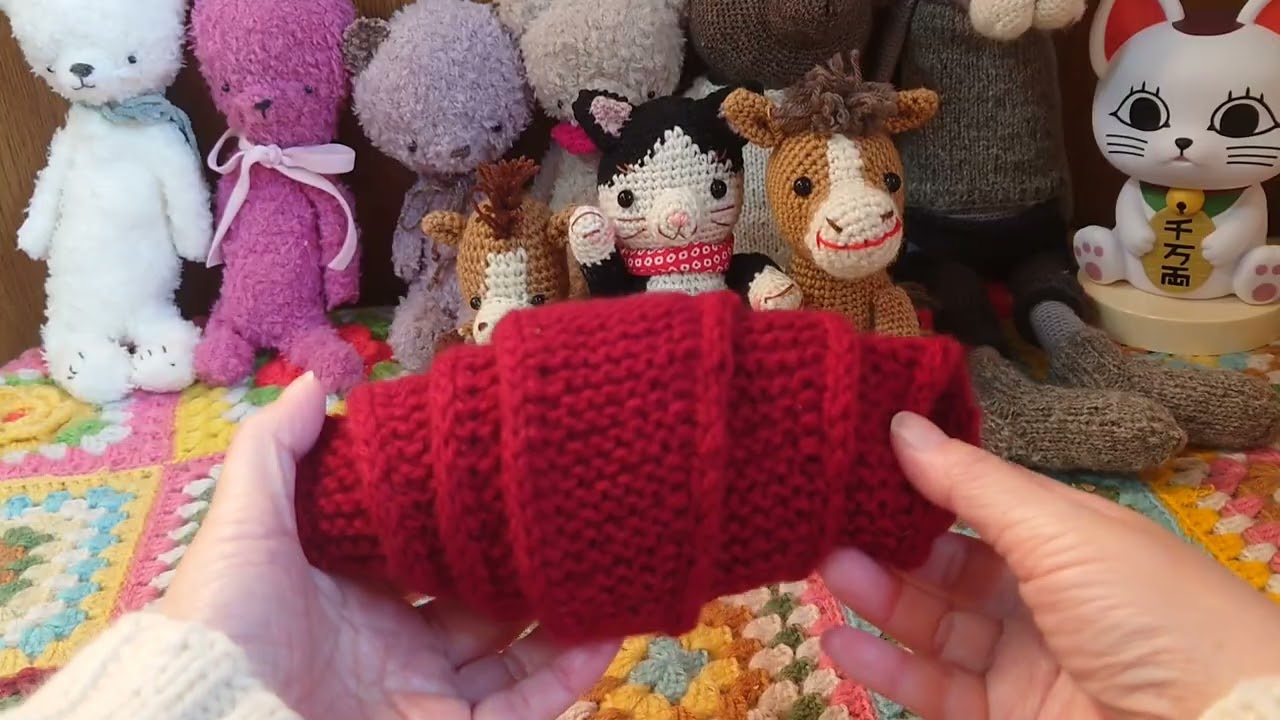 sophiescarf完成〜すてきにハンドメイド1月号招き猫のあみぐるみ完成