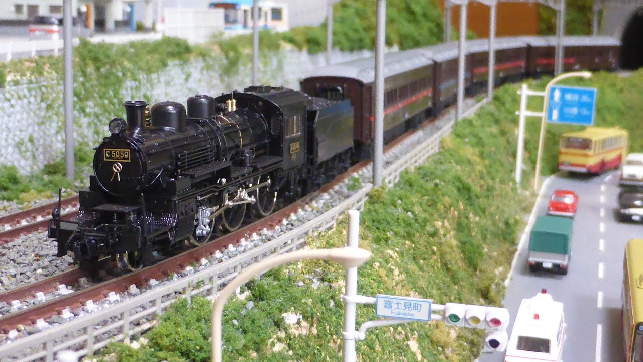 Nゲージ C50 『KATO Nゲージ50周年記念製品』+オハ32000形 4両 走行