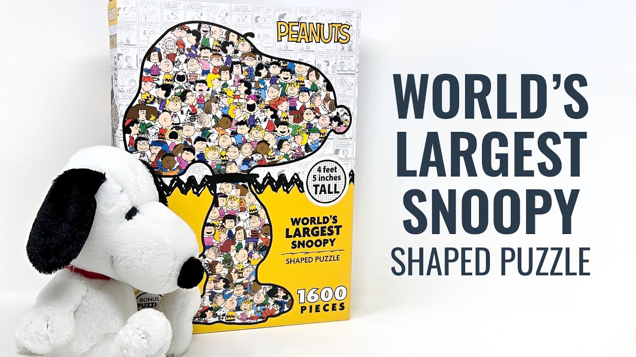 World's Largest Snoopy-Shaped Puzzle! 1600 pieces and over 4' tall