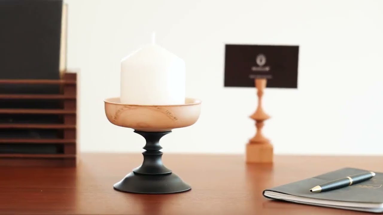 各地の名工房 osio craft オシオクラフト 黒脚のキャンドルスタンド