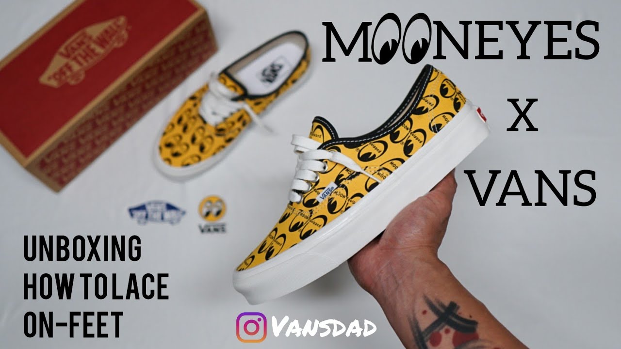 Mooneyes x Vans Authentic 44 DX - unboxing, how to lace, and on