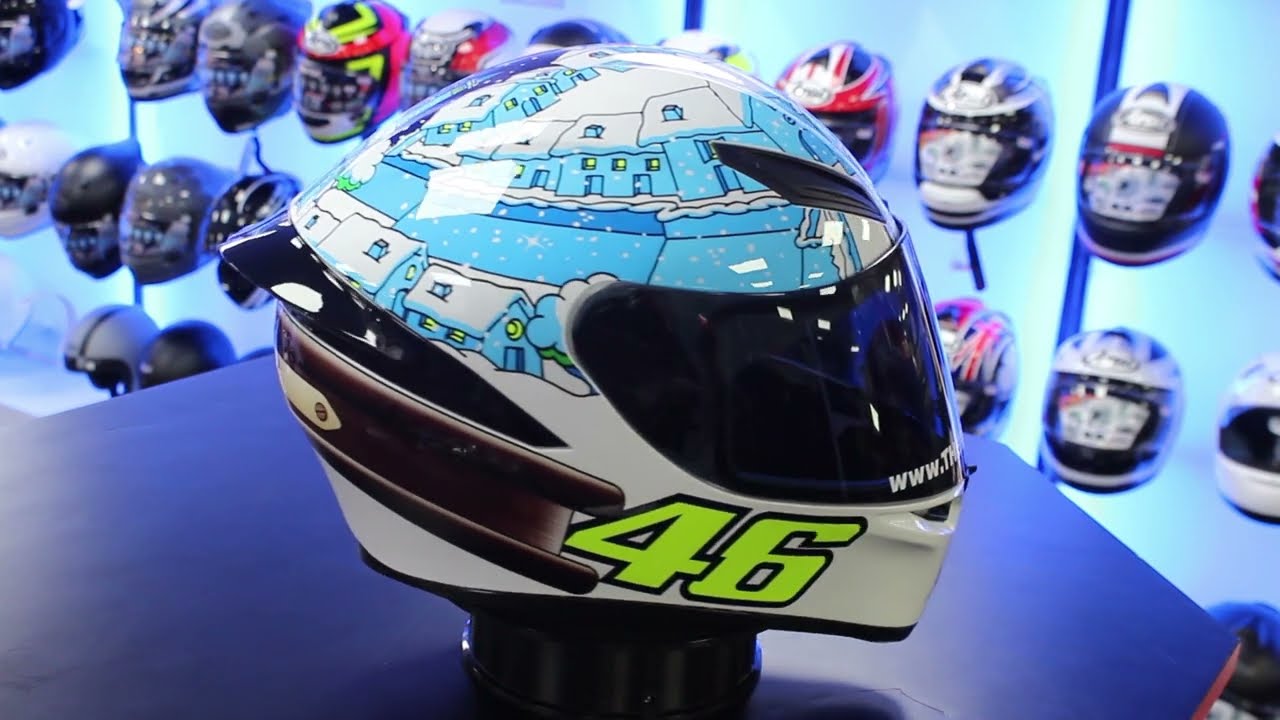 AGV K1 Rossi Winter Test 2017 Motorcycle Helmet - YouTube