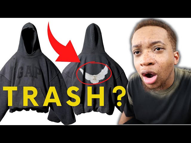 YEEZY GAP BALENCIAGA DOVE HOODIE WASHED BLACK BY KANYE WEST REVIEW