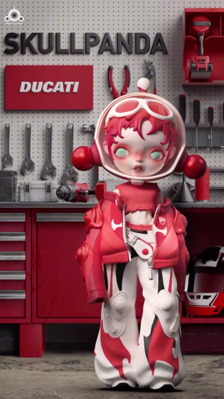 POP MART SKULLPANDA x DUCATI 1/6 Action Figure - YouTube