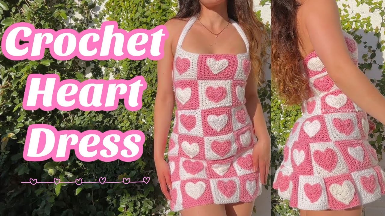 Crochet Heart Dress | How to Crochet a Dress - YouTube