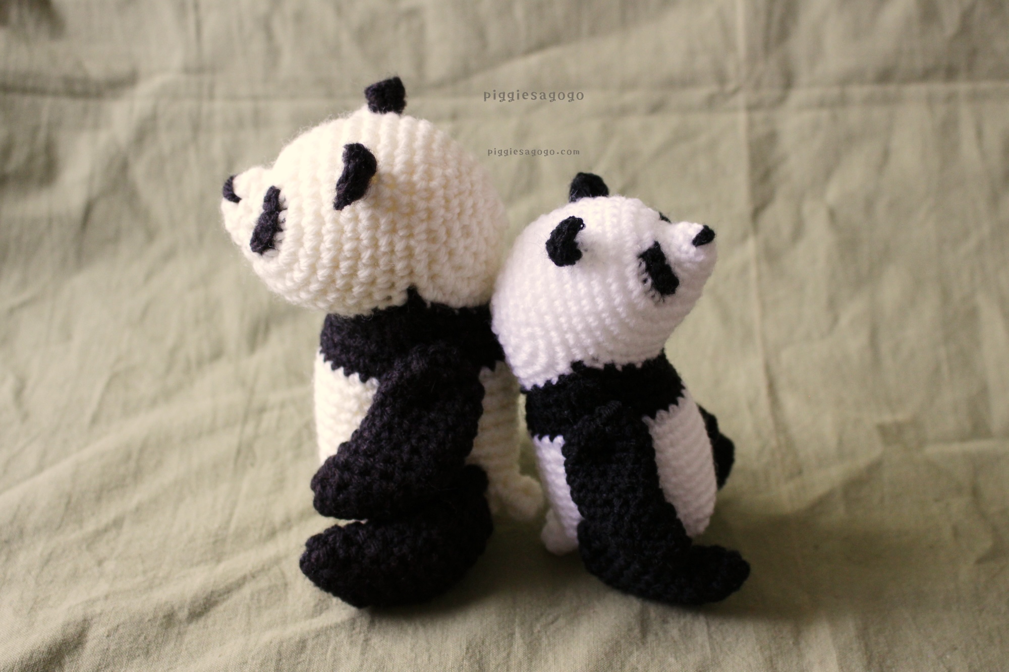 テディベア型パンダあみぐるみ 編み図 / Teddy Panda bear amigurumi