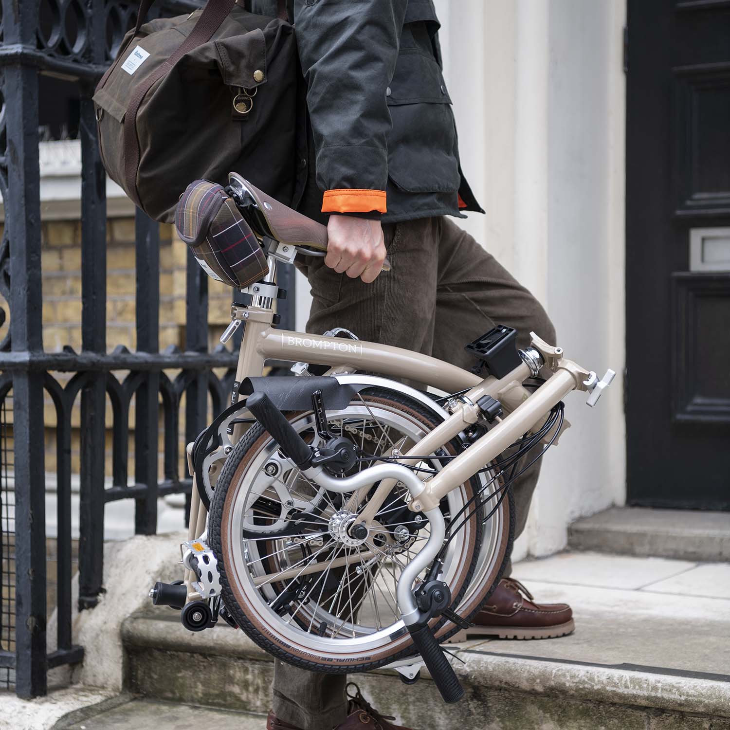 CapoVelo.com - Brompton Partners with Barbour on Special Edition