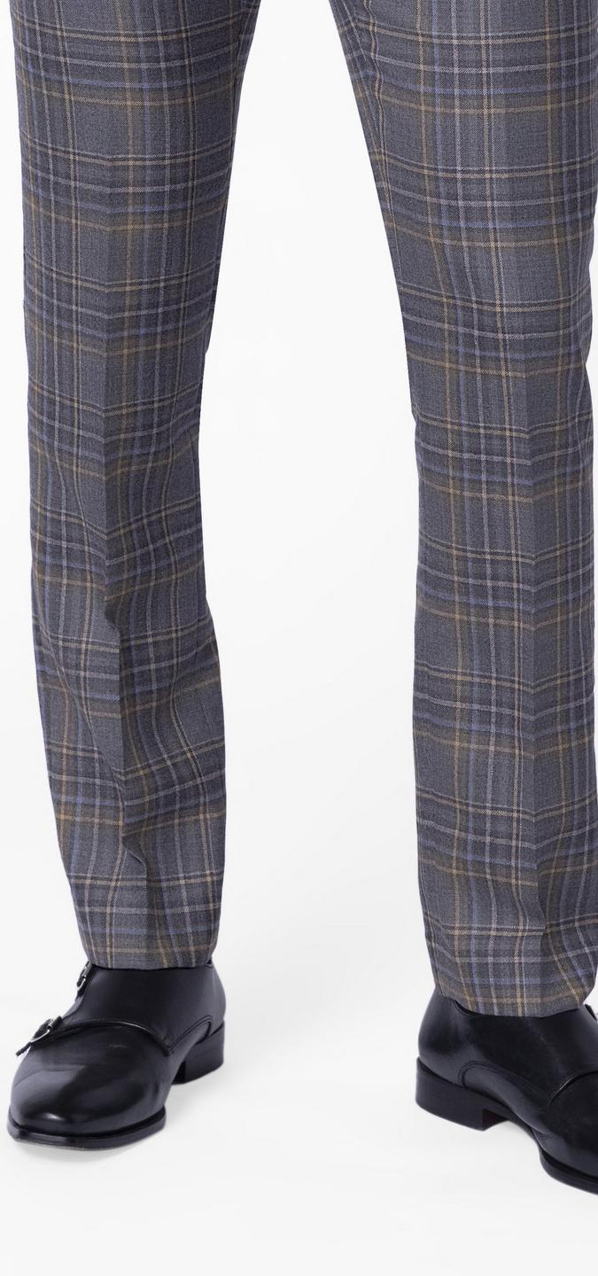 Custom Pants Made For You - Jedburgh Glen Check Gray Pants | INDOCHINO
