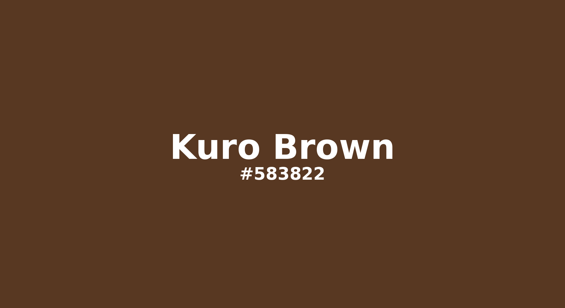 Kuro Brown Color | 583822 | Color conversion CMYK | Hsl | Rgb