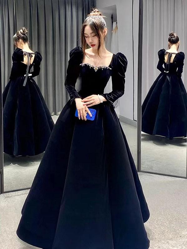 送料無料】ドレス 大人 ピアノ 発表会 ベルベット ロングドレス 演奏会