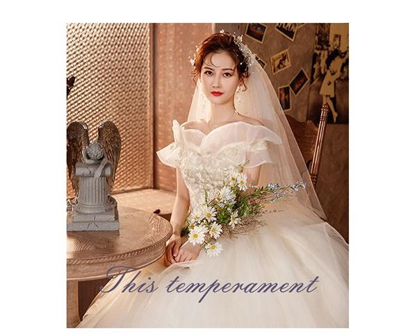 送料無料】ウェディングドレス アイボリー ロングドレス セットアップ