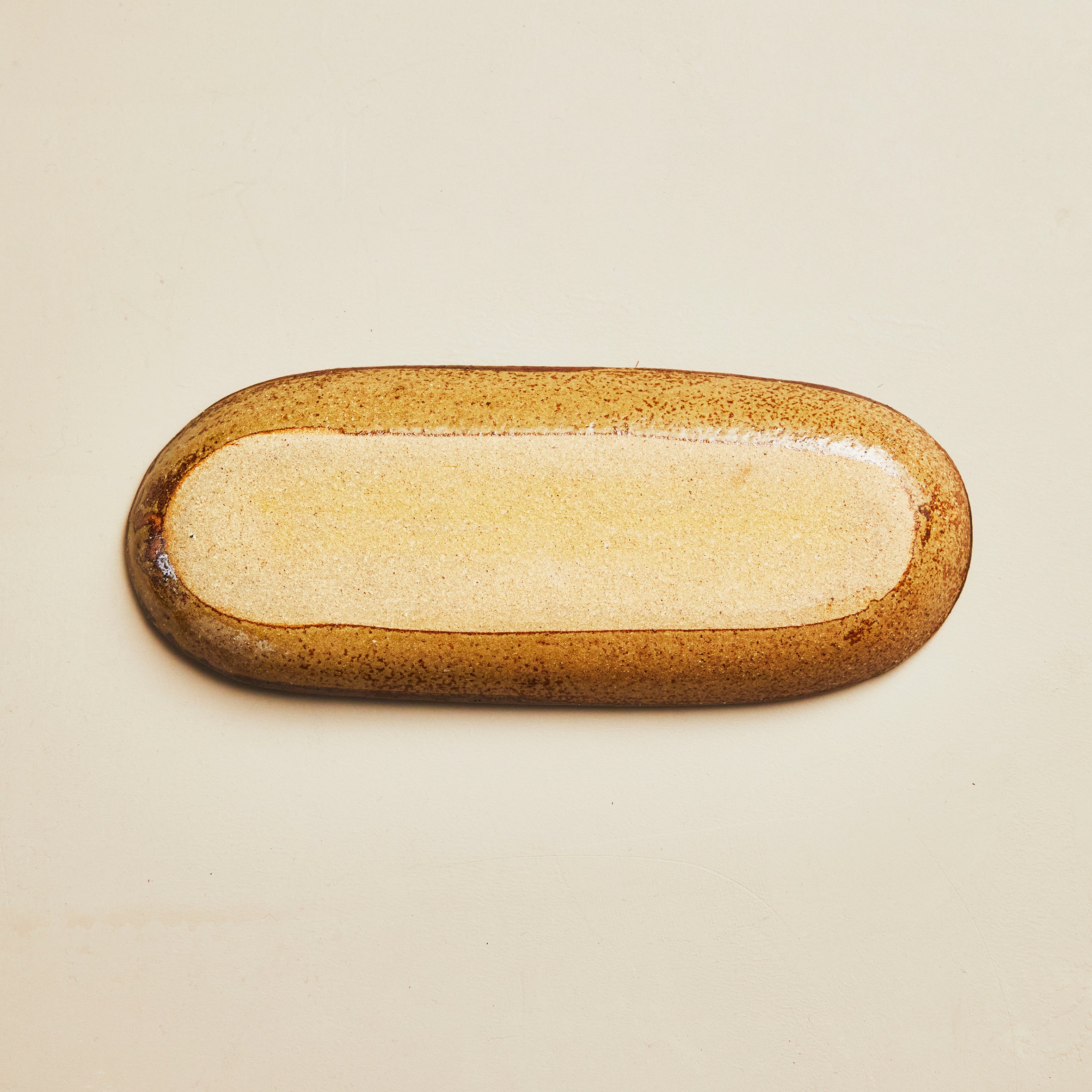 小代焼 ふもと窯 井上尚之 スリップ長方楕円皿 – IEGNIM