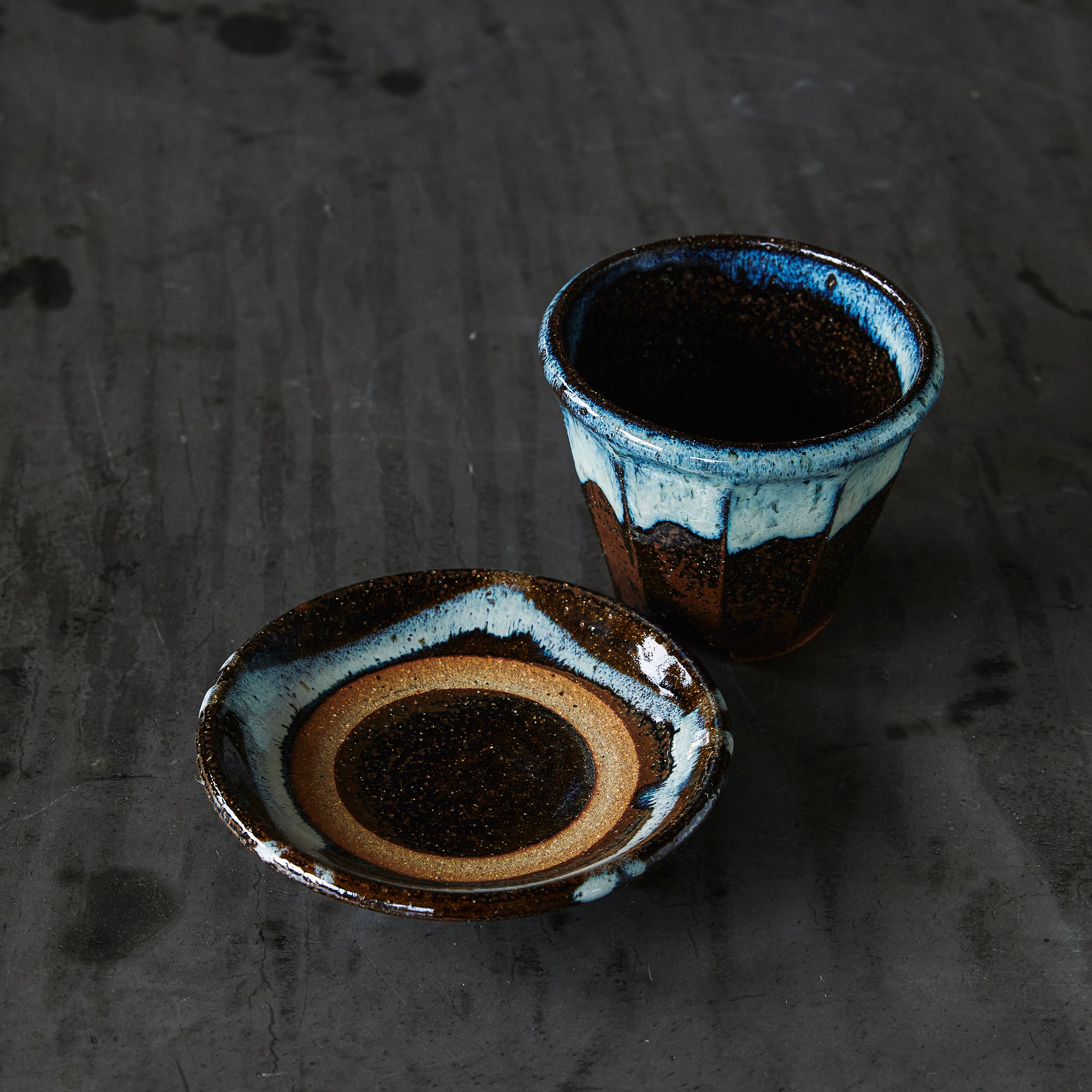 小代焼 ふもと窯 井上尚之 植木鉢（皿付き） – IEGNIM