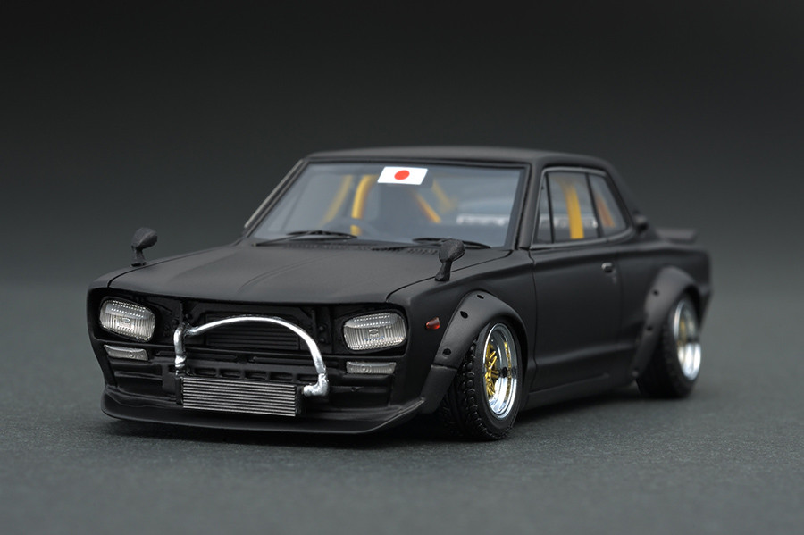 IG0716 1/43 LB-WORKS Hakosuka 2Door Matte Black | LINE UP