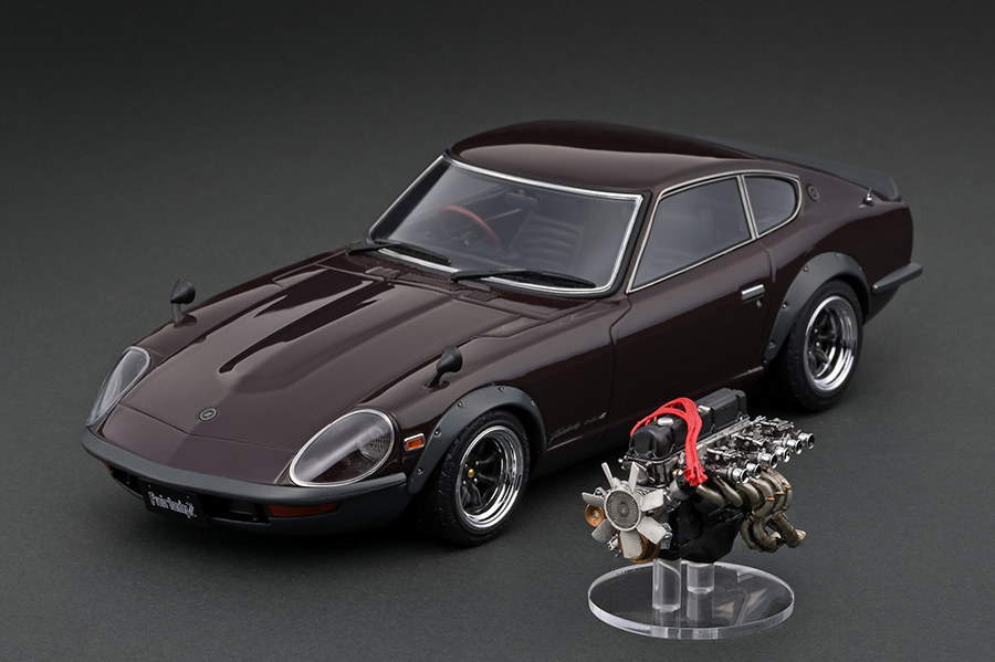 IG2454 1/18 Nissan Fairlady 240ZG (HS30) Maroon With Engine | LINE