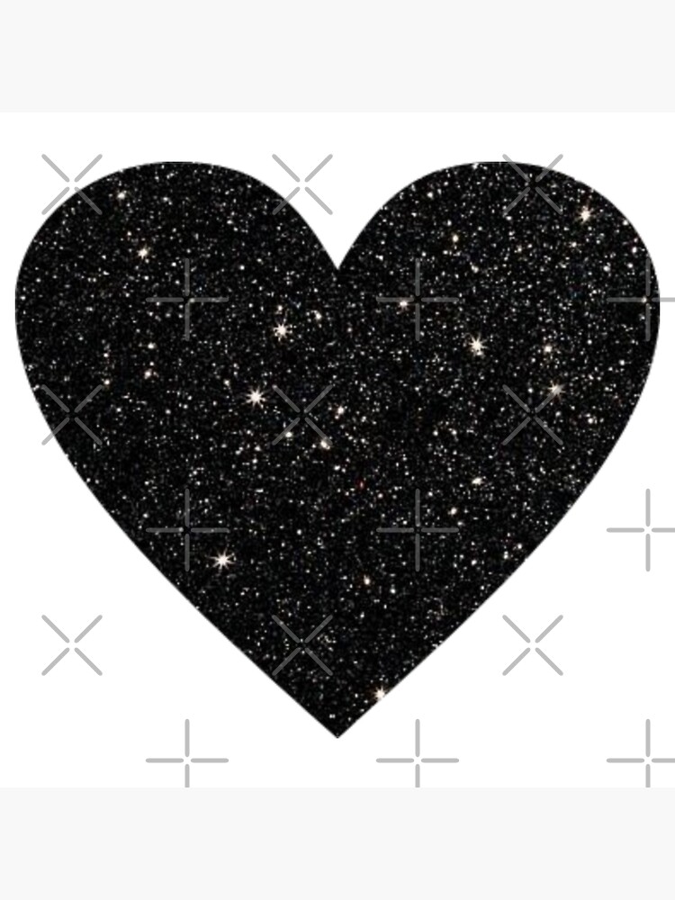 Black glitter heart 