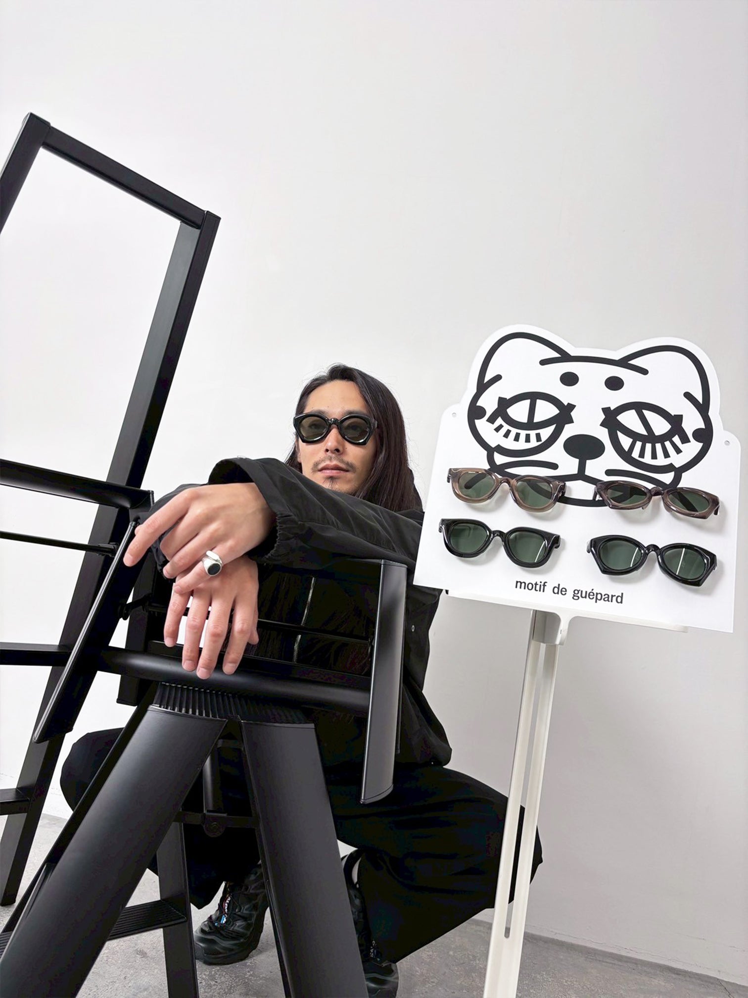 motif de guepard / gp-m2 (NOIR × D.GREEN)