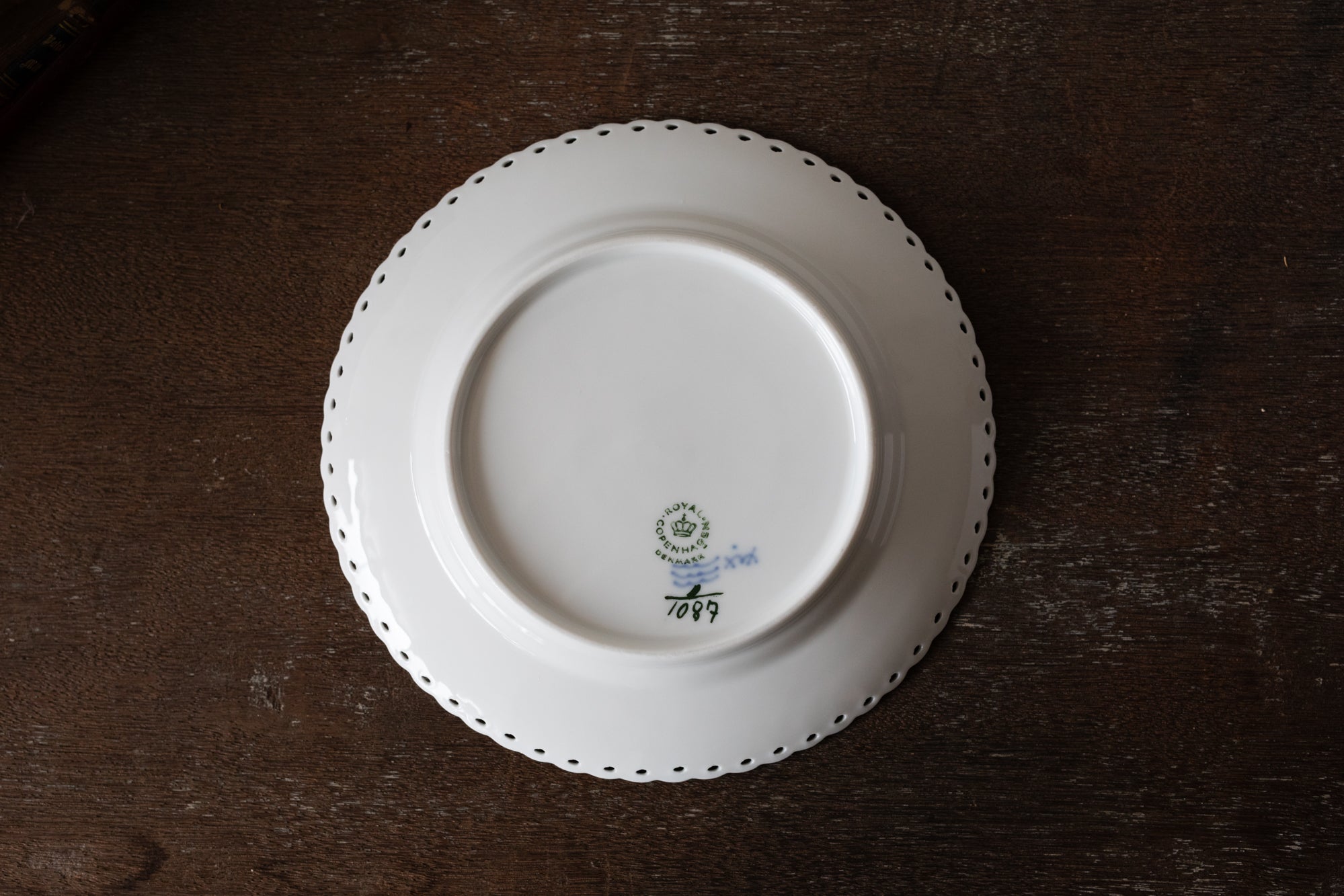 ロイヤルコペンハーゲン/ブルーフルーテッド/フルレース 17.5cm ケーキ