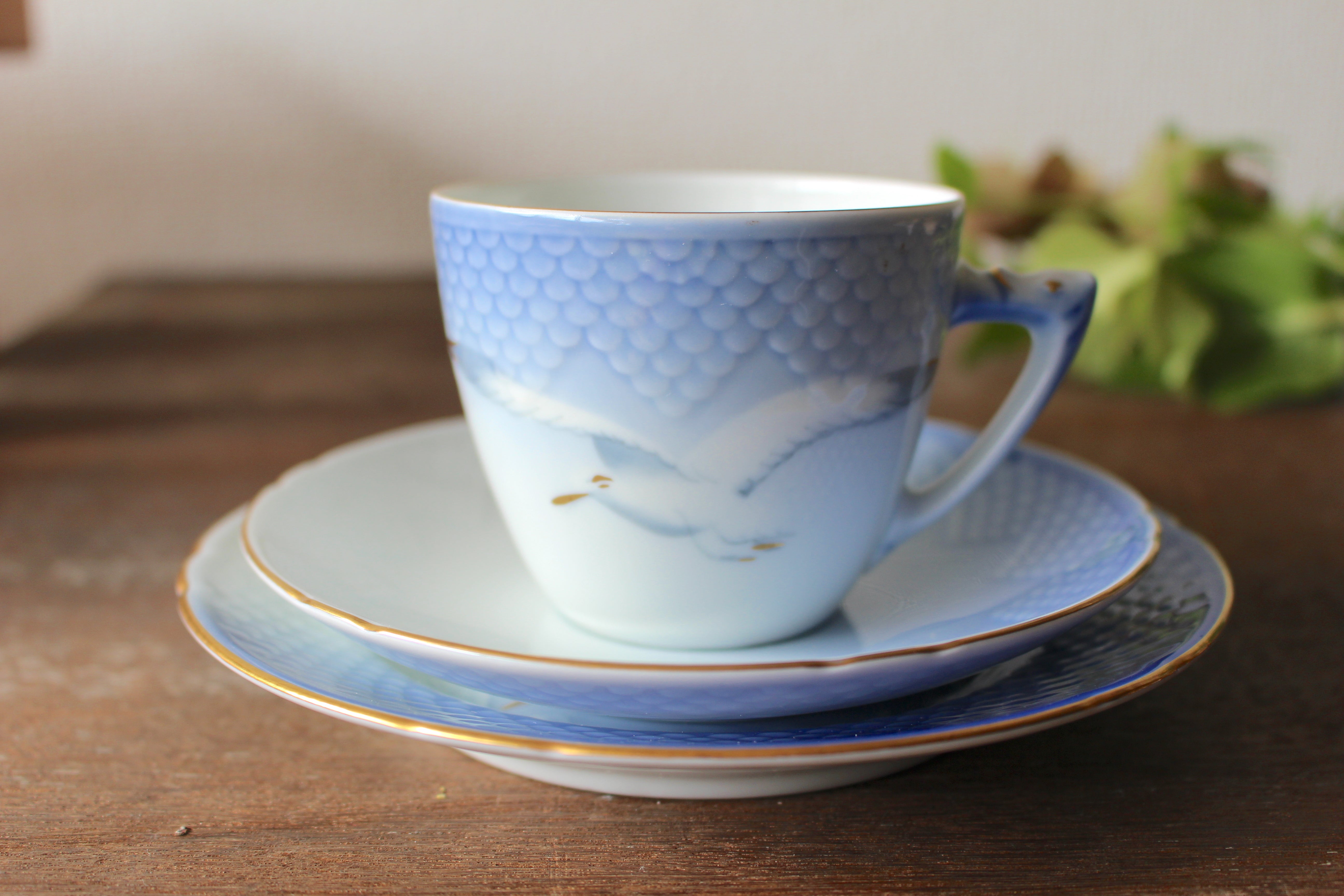 ビングオーグレンダール B&G/ シーガル カップ&ソーサー&ケーキ