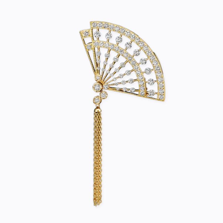 はなおうぎ タッセルブローチ ゴールド(ゴールド): かがよい | IMAYO