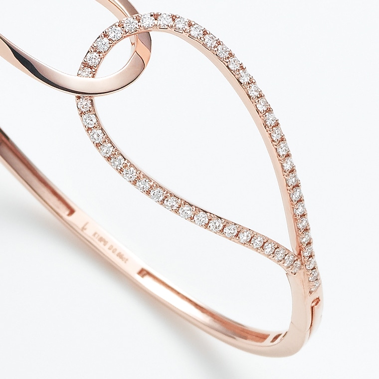 はなかさね かさなりバングル ピンクゴールド(うすはなざくら): かが