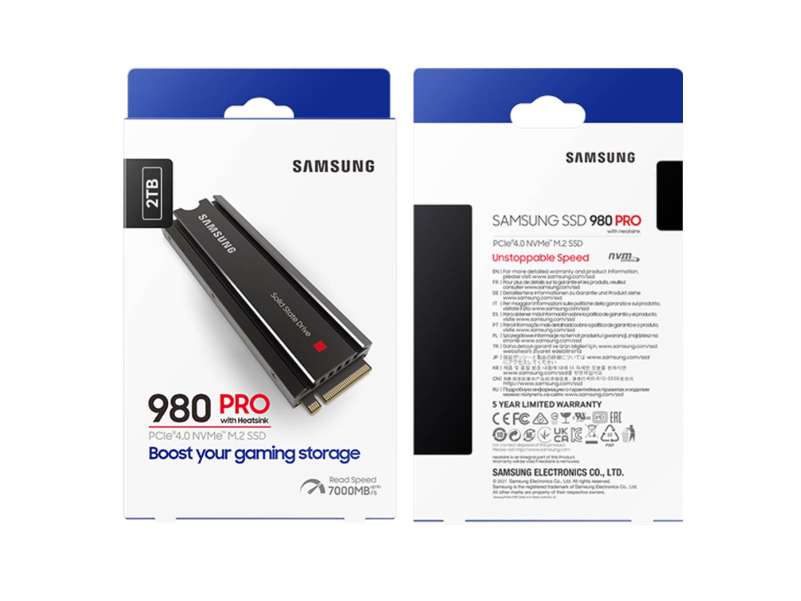 980 PRO w/ Heatsink PCIe® 4.0 NVMe™ SSD 2TB Memory & Storage - MZ